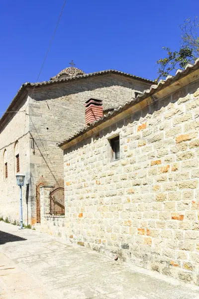 Afytos, Kassandra, Chalkidiki, Orta Makedonya ve Yunanistan 'ın Tarihi Kenti Panorama