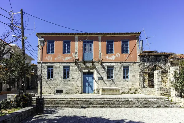 Afytos, Kassandra, Chalkidiki, Orta Makedonya ve Yunanistan 'ın Tarihi Kenti Panorama