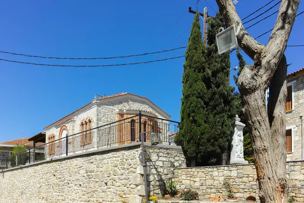 Afytos, Kassandra, Chalkidiki, Orta Makedonya ve Yunanistan 'ın Tarihi Kenti Panorama