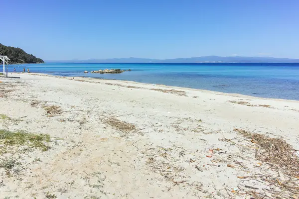 Afytos, Kassandra, Chalkidiki, Orta Makedonya ve Yunanistan 'ın Tarihi Kenti Panorama