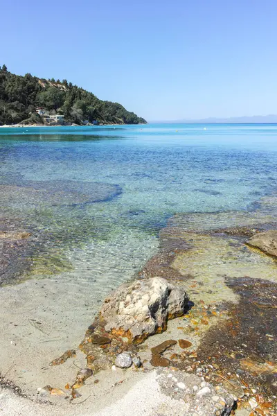 Afytos, Kassandra, Chalkidiki, Orta Makedonya ve Yunanistan 'ın Tarihi Kenti Panorama