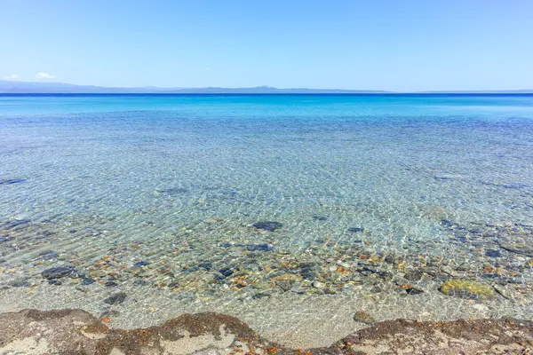 Afytos, Kassandra, Chalkidiki, Orta Makedonya ve Yunanistan 'ın Tarihi Kenti Panorama