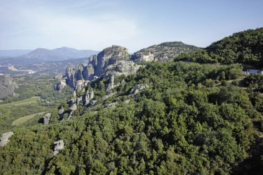 Meteora Manastırları, Teselya, Yunanistan 'ın Bahar Panoramik Manastırı