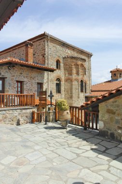 Meteora Manastırları, Teselya, Yunanistan 'ın Bahar Panoramik Manastırı