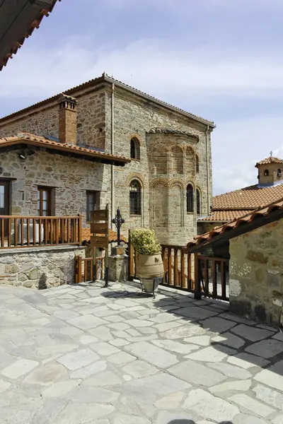 Meteora Manastırları, Teselya, Yunanistan 'ın Bahar Panoramik Manastırı