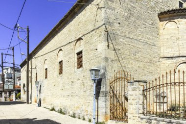 Afytos, Kassandra, Chalkidiki, Orta Makedonya ve Yunanistan 'ın Tarihi Kenti Panorama