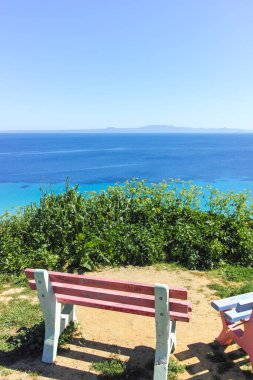 Afytos, Kassandra, Chalkidiki, Orta Makedonya ve Yunanistan 'ın Tarihi Kenti Panorama