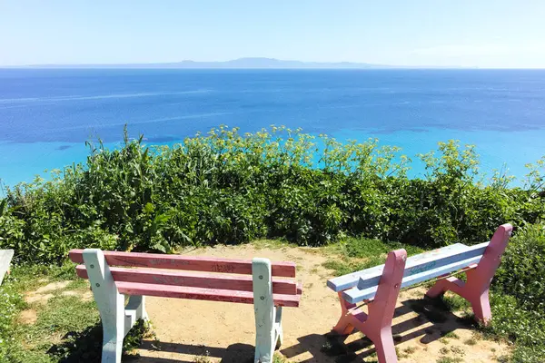 Afytos, Kassandra, Chalkidiki, Orta Makedonya ve Yunanistan 'ın Tarihi Kenti Panorama