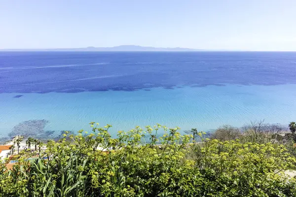 Afytos, Kassandra, Chalkidiki, Orta Makedonya ve Yunanistan 'ın Tarihi Kenti Panorama