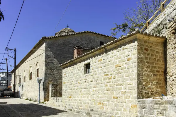 Afytos, Kassandra, Chalkidiki, Orta Makedonya ve Yunanistan 'ın Tarihi Kenti Panorama