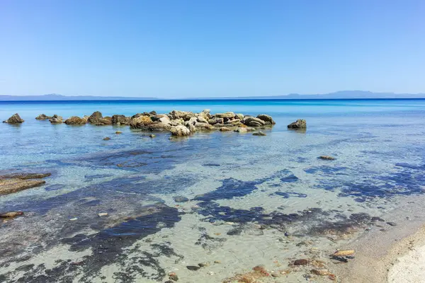 Afytos, Kassandra, Chalkidiki, Orta Makedonya ve Yunanistan 'ın Tarihi Kenti Panorama
