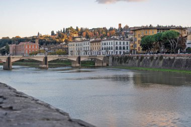 Floransa, Toskana Bölgesi, İtalya 'nın Eski Şehir Panoraması
