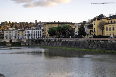 Floransa, Toskana Bölgesi, İtalya 'nın Eski Şehir Panoraması