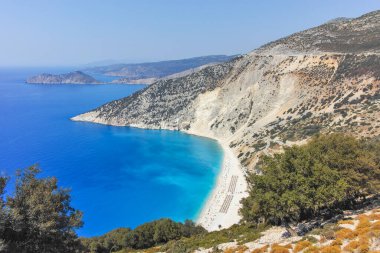 Myrtos Sahili, Cephalonia, İyon Adaları, Yunanistan