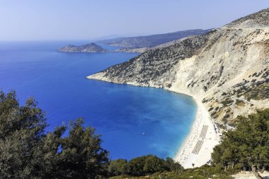 Myrtos Sahili, Cephalonia, İyon Adaları, Yunanistan