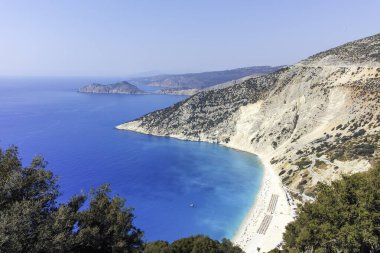 Myrtos Sahili, Cephalonia, İyon Adaları, Yunanistan