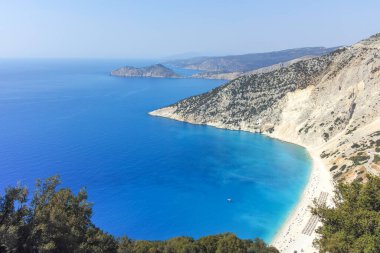 Myrtos Sahili, Cephalonia, İyon Adaları, Yunanistan