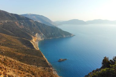 Myrtos Sahili, Cephalonia, İyon Adaları, Yunanistan