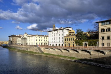 Floransa, Toskana Bölgesi, İtalya 'nın Eski Şehir Panoraması