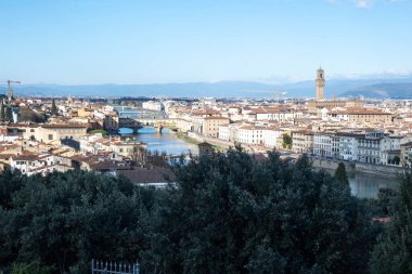 Floransa, Toskana Bölgesi, İtalya 'nın Eski Şehir Panoraması