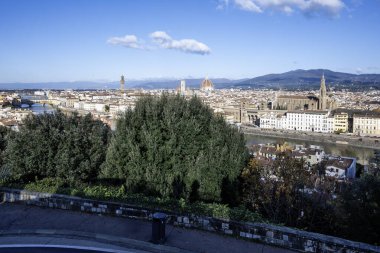 Floransa, Toskana Bölgesi, İtalya 'nın Eski Şehir Panoraması