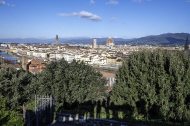 Floransa, Toskana Bölgesi, İtalya 'nın Eski Şehir Panoraması