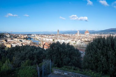 Floransa, Toskana Bölgesi, İtalya 'nın Eski Şehir Panoraması