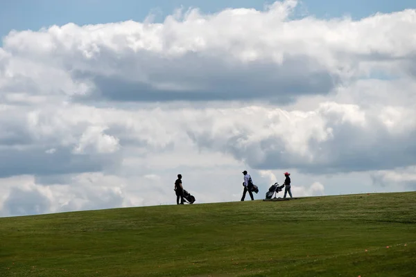 Golfeurs Sur Terrain Golf — Photo