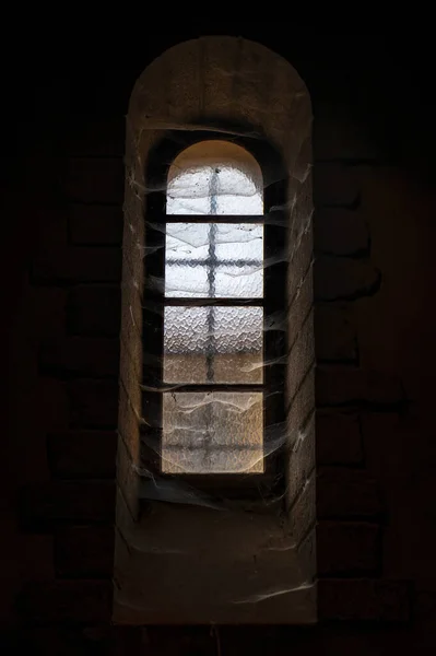 Большое Окно Паутиной — стоковое фото