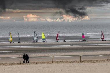 sand yachting on the beach
