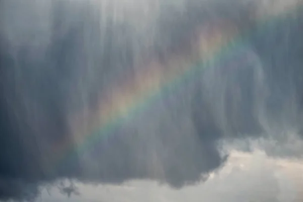 rainbow, rain and dark cloud