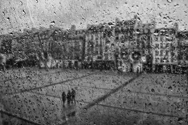 Vista Parigi Sotto Pioggia — Foto Stock