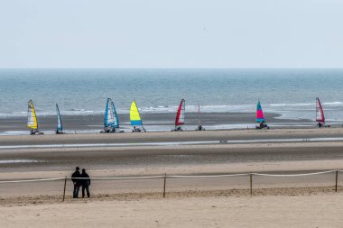 sand yachting on the beach