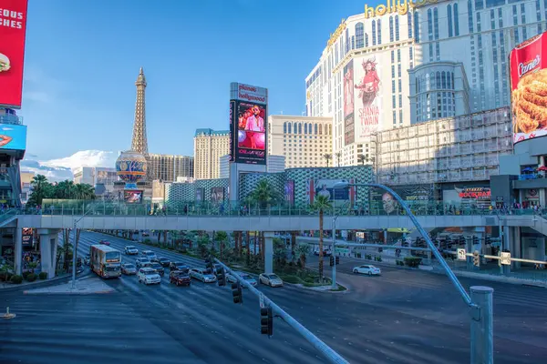 Promenad Las Vegas Gatan Stockfoto