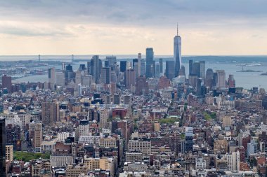 New York gökdelenlerinin yukarıdan görüntüsü