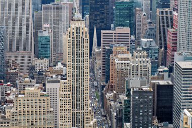 New York gökdelenlerinin yukarıdan görüntüsü