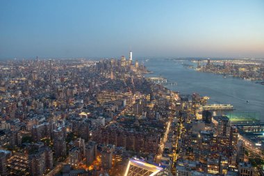 New York gökdelenlerinin yukarıdan görüntüsü