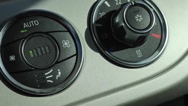 汽车通风控制按钮的细节 — 图库视频影像