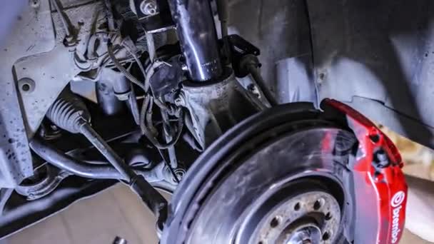 Screw Screw Car Maintenance Mechanic Scene — Stock Video