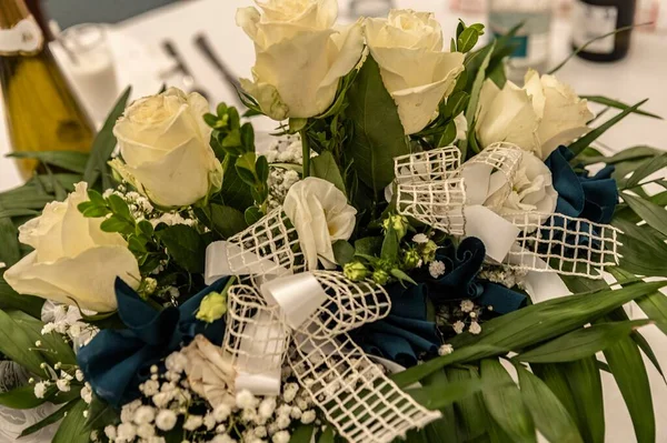 Matrimonio Bouquet Fiori Dettaglio Girato — Foto Stock