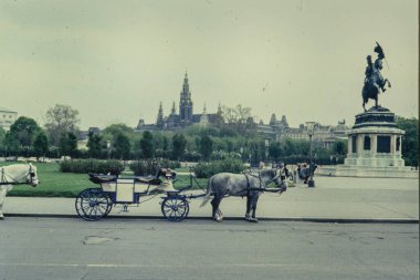 Viyana, Avusturya Nisan 1985: Rathaus binası 80 'lerde