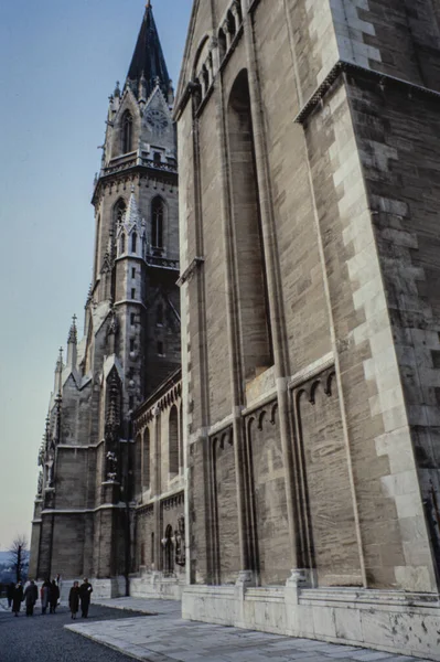 Paris France May 1980 Notre Dame Cathedral Building Detail 80S — Stock Photo, Image