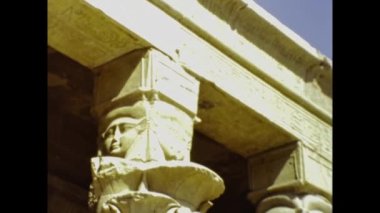 Kahire, Mısır 1988: Kom Ombo arkeolojik site görünümü 80 'lerde