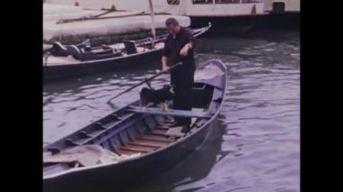 Venedik, İtalya 1971: Venedik şehir manzarası 70 'lerde