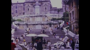 Roma, İtalya 1975: Roma şehir manzarası 70 'lerde