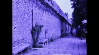 San Marino, İtalya 1975: 70 'lerde San Marino kale manzarası