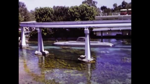Orlando Stany Zjednoczone Mogą 1981 Disneyland Widok Parku Rozrywki Latach — Wideo stockowe