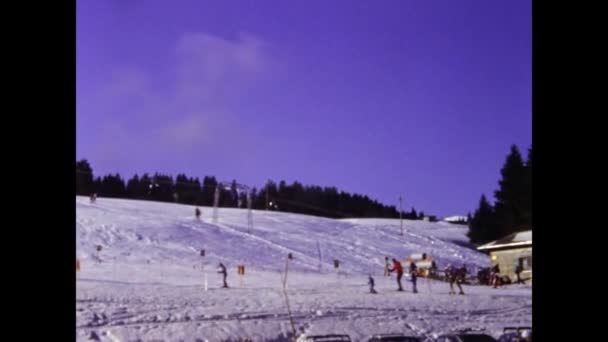 Lugano Swiss Maret 1979 Pemandangan Resor Ski Lugano Pada Tahun — Stok Video