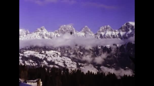 Λουγκάνο Ελβετία Μάρτιος 1979 Πανόραμα Του Βουνού Λουγκάνο Στη Δεκαετία — Αρχείο Βίντεο