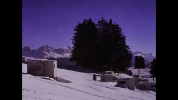 Lugano Schweiz Mars 1979 Utsikt Över Skidorten Lugano Talet — Stockvideo